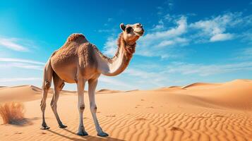 ai gegenereerd kameel hoog kwaliteit beeld foto