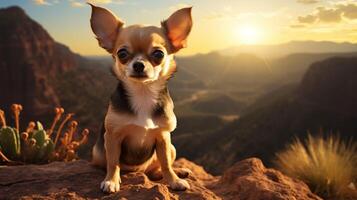 ai gegenereerd chihuahua hoog kwaliteit beeld foto