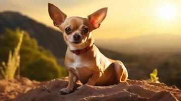 ai gegenereerd chihuahua hoog kwaliteit beeld foto