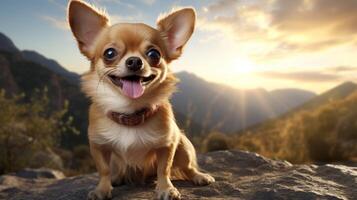 ai gegenereerd chihuahua hoog kwaliteit beeld foto