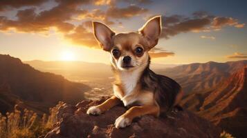 ai gegenereerd chihuahua hoog kwaliteit beeld foto