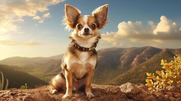 ai gegenereerd chihuahua hoog kwaliteit beeld foto