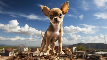 ai gegenereerd chihuahua hoog kwaliteit beeld foto