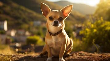 ai gegenereerd chihuahua hoog kwaliteit beeld foto