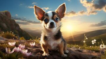 ai gegenereerd chihuahua hoog kwaliteit beeld foto