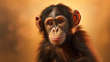 ai gegenereerd chimpansee hoog kwaliteit beeld foto