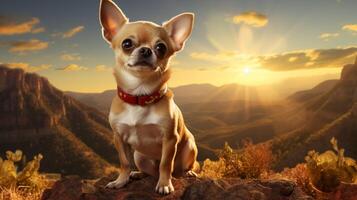 ai gegenereerd chihuahua hoog kwaliteit beeld foto