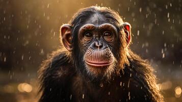 ai gegenereerd chimpansee hoog kwaliteit beeld foto