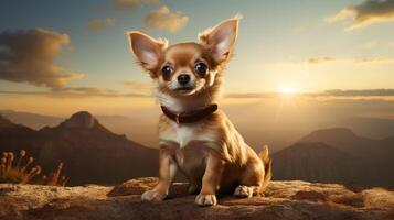 ai gegenereerd chihuahua hoog kwaliteit beeld foto