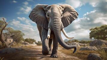 ai gegenereerd olifant hoog kwaliteit beeld foto