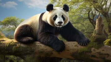 ai gegenereerd reusachtig panda hoog kwaliteit beeld foto