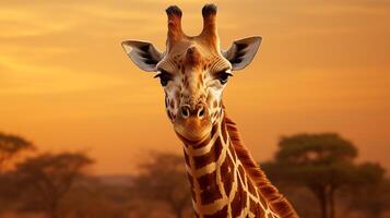 ai gegenereerd giraffe hoog kwaliteit beeld foto