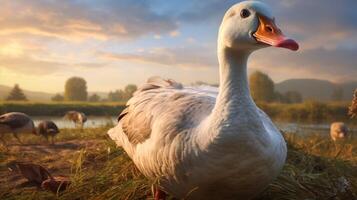 ai gegenereerd gans hoog kwaliteit beeld foto