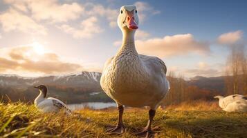 ai gegenereerd gans hoog kwaliteit beeld foto