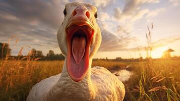 ai gegenereerd gans hoog kwaliteit beeld foto