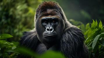 ai gegenereerd gorilla hoog kwaliteit beeld foto