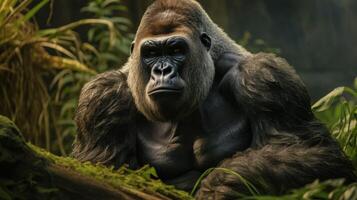 ai gegenereerd gorilla hoog kwaliteit beeld foto