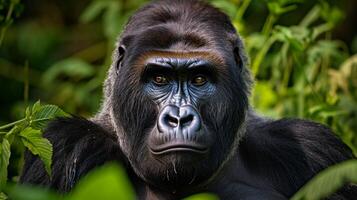 ai gegenereerd gorilla hoog kwaliteit beeld foto