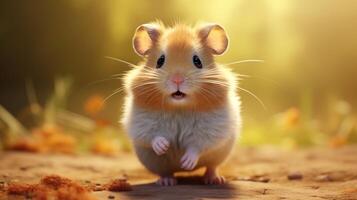 ai gegenereerd hamster hoog kwaliteit beeld foto