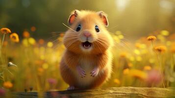 ai gegenereerd hamster hoog kwaliteit beeld foto