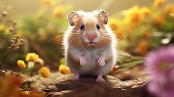 ai gegenereerd hamster hoog kwaliteit beeld foto