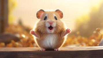 ai gegenereerd hamster hoog kwaliteit beeld foto