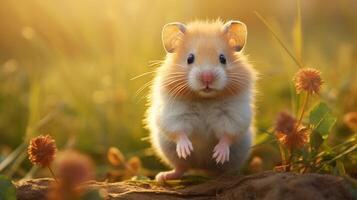 ai gegenereerd hamster hoog kwaliteit beeld foto