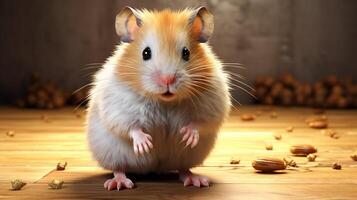 ai gegenereerd hamster hoog kwaliteit beeld foto