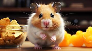 ai gegenereerd hamster hoog kwaliteit beeld foto