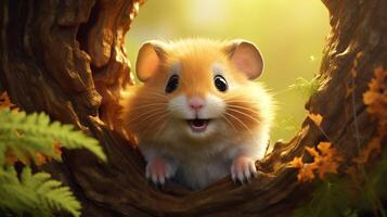 ai gegenereerd hamster hoog kwaliteit beeld foto