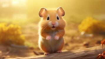 ai gegenereerd hamster hoog kwaliteit beeld foto