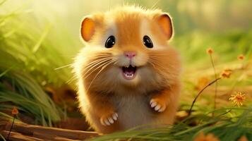 ai gegenereerd hamster hoog kwaliteit beeld foto