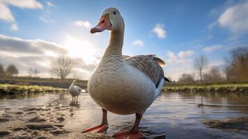 ai gegenereerd gans hoog kwaliteit beeld foto