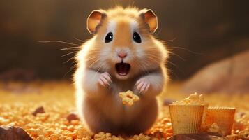 ai gegenereerd hamster hoog kwaliteit beeld foto