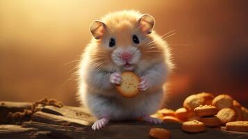 ai gegenereerd hamster hoog kwaliteit beeld foto