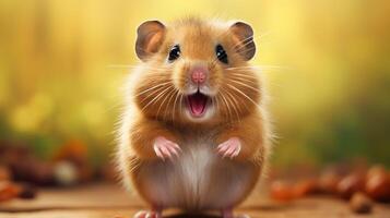 ai gegenereerd hamster hoog kwaliteit beeld foto