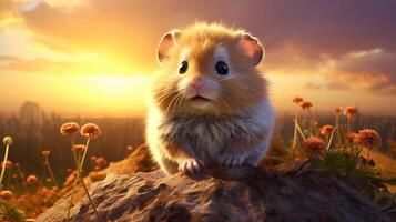 ai gegenereerd hamster hoog kwaliteit beeld foto