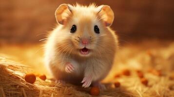 ai gegenereerd hamster hoog kwaliteit beeld foto