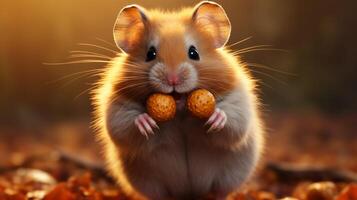 ai gegenereerd hamster hoog kwaliteit beeld foto