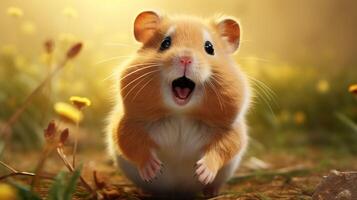 ai gegenereerd hamster hoog kwaliteit beeld foto