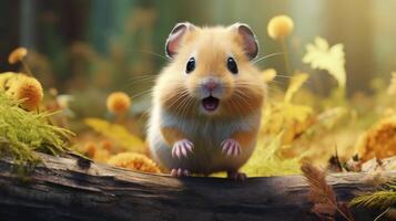 ai gegenereerd hamster hoog kwaliteit beeld foto