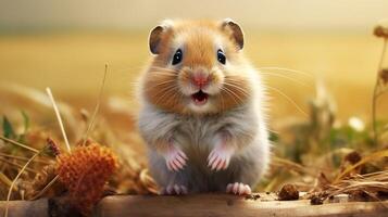 ai gegenereerd hamster hoog kwaliteit beeld foto