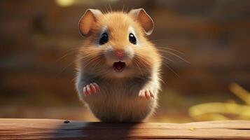 ai gegenereerd hamster hoog kwaliteit beeld foto