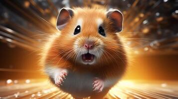 ai gegenereerd hamster hoog kwaliteit beeld foto