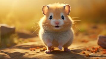 ai gegenereerd hamster hoog kwaliteit beeld foto