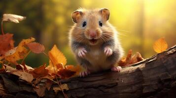 ai gegenereerd hamster hoog kwaliteit beeld foto