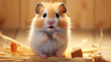 ai gegenereerd hamster hoog kwaliteit beeld foto