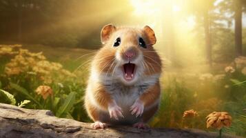 ai gegenereerd hamster hoog kwaliteit beeld foto