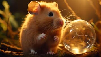 ai gegenereerd hamster hoog kwaliteit beeld foto