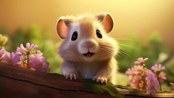 ai gegenereerd hamster hoog kwaliteit beeld foto